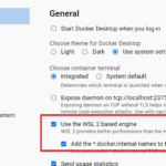 docker setting